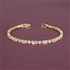 Cz Openable Bracelet With Gold Rhodium Plating