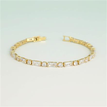 Cz Openable Bracelet With Gold Rhodium Plating