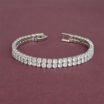 Cz Openable Bracelet With Gold Rhodium Plating