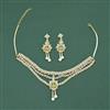Cz Classic Necklace Set With 2 Tone Plating