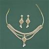 Cz Classic Necklace Set With 2 Tone Plating