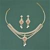 Cz Classic Necklace Set With 2 Tone Plating