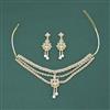 Cz Classic Necklace Set With 2 Tone Plating