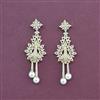 Cz Classic Earring With 2 Tone Plating