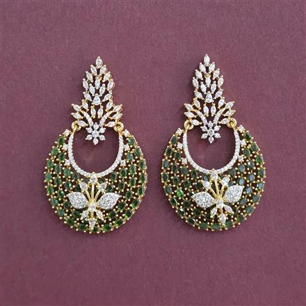 Cz Classic Earring With 2 Tone Plating