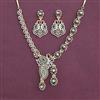 Cz Classic Necklace Set With 2 Tone Plating