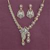 Cz Classic Necklace Set With 2 Tone Plating