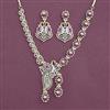 Cz Classic Necklace Set With 2 Tone Plating