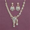Cz Classic Necklace Set With 2 Tone Plating