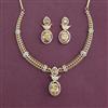 Cz Classic Necklace Set With 2 Tone Plating