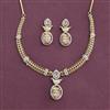 Cz Classic Necklace Set With 2 Tone Plating