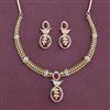 Cz Classic Necklace Set With 2 Tone Plating