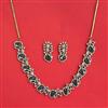 Cubic Zirconia Classic Necklace Set With Mehndi Plating