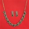 Cubic Zirconia Classic Necklace Set With Mehndi Plating