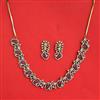 Cubic Zirconia Classic Necklace Set With Mehndi Plating