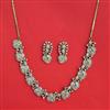 Cubic Zirconia Classic Necklace Set With Mehndi Plating