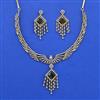 Cz Classic Necklace Set With Mehndi Plating