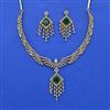 Cz Classic Necklace Set With Mehndi Plating