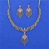 Cz Classic Necklace Set With Mehndi Plating