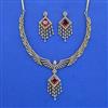 Cz Classic Necklace Set With Mehndi Plating