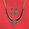 Cubic Zirconia Classic Necklace Set With Mehndi Plating