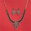 Cubic Zirconia Classic Necklace Set With Mehndi Plating