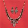 Cubic Zirconia Classic Necklace Set With Mehndi Plating
