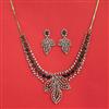 Cubic Zirconia Classic Necklace Set With Mehndi Plating