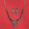 Cubic Zirconia Classic Necklace Set With Mehndi Plating