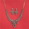 Cubic Zirconia Classic Necklace Set With Mehndi Plating