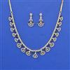 Cz Classic Necklace Set With 2 Tone Plating