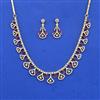 Cz Classic Necklace Set With 2 Tone Plating
