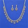 Cz Classic Necklace Set With 2 Tone Plating