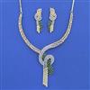 Cz Classic Necklace Set With 2 Tone Plating