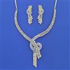 Cz Classic Necklace Set With 2 Tone Plating