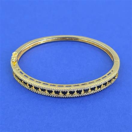 Cz Delicate Kada With Gold Plating