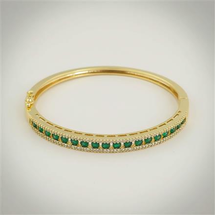 Cz Delicate Kada With Gold Plating