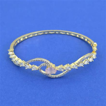 Cz Delicate Kada With 2 Tone Plating