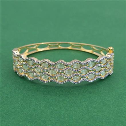 Cz Openable Kada With 2 Tone Plating