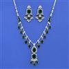 Cz Classic Necklace Set With Rhodium Plating