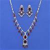 Cz Classic Necklace Set With Rhodium Plating