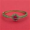 Cubic Zirconia Openable Kada With Mehndi Plating