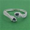 Cz Openable Kada With Rhodium Plating