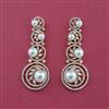 Cz Classic Earring With 2 Tone Rhodium Plating