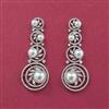 Cz Classic Earring With 2 Tone Rhodium Plating