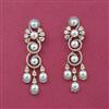 Cz Classic Earring With 2 Tone Rhodium Plating