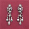 Cz Classic Earring With 2 Tone Rhodium Plating