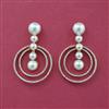 Cz Classic Earring With 2 Tone Rhodium Plating