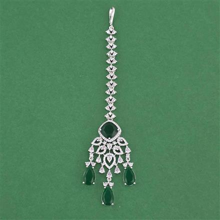 Cz Classic Tikka With Rhodium Plating