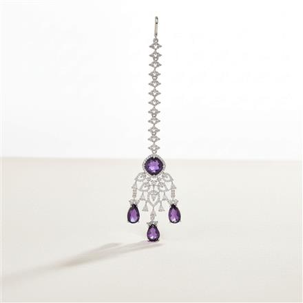 Cz Classic Tikka With Rhodium Plating